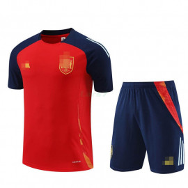 Camiseta de Entrenamiento España 2024 Kit Rojo/Azul Marino