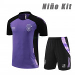 Camiseta de Entrenamiento Alemania 2024 Niño Kit Morado/Negro