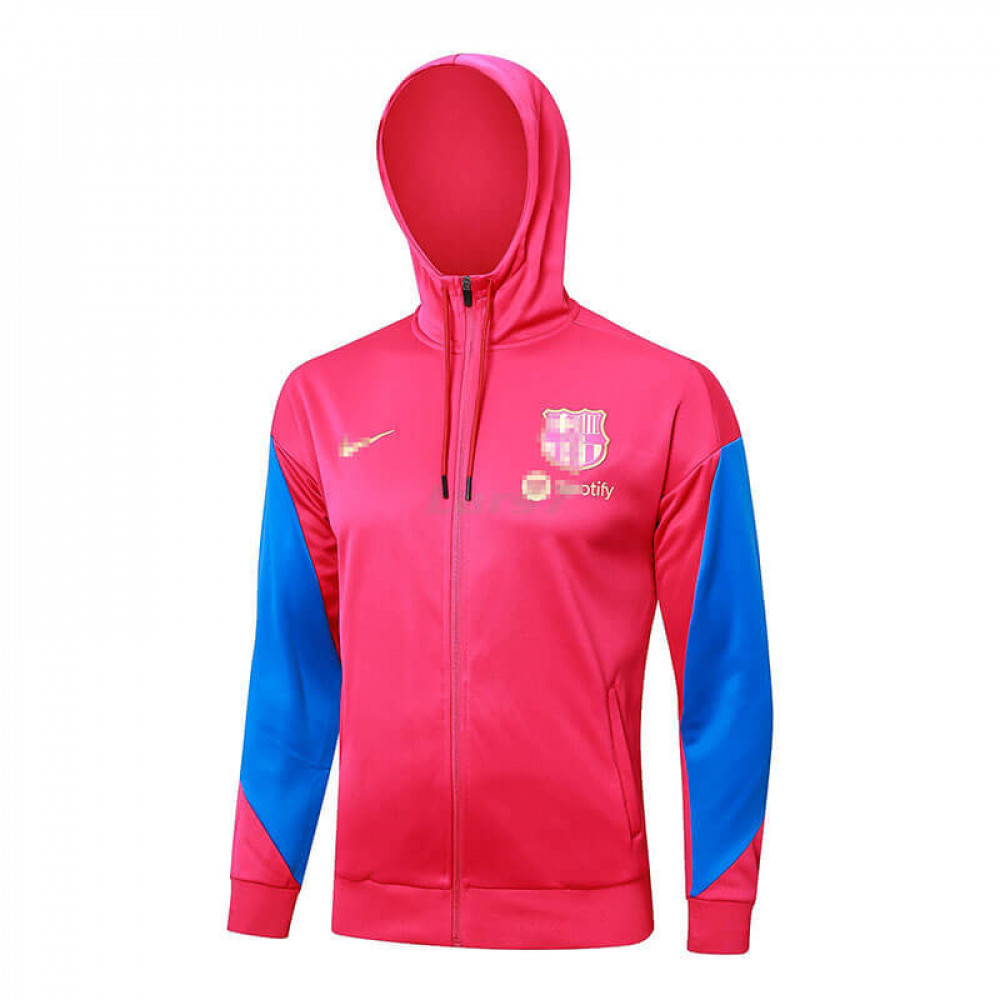 Chaqueta Barcelona 2024/2025 Con Capucha Rojo/Azul