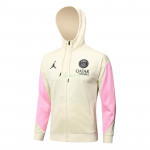 Chaqueta PSG 2024/2025 Con Capucha Beige/Rosa