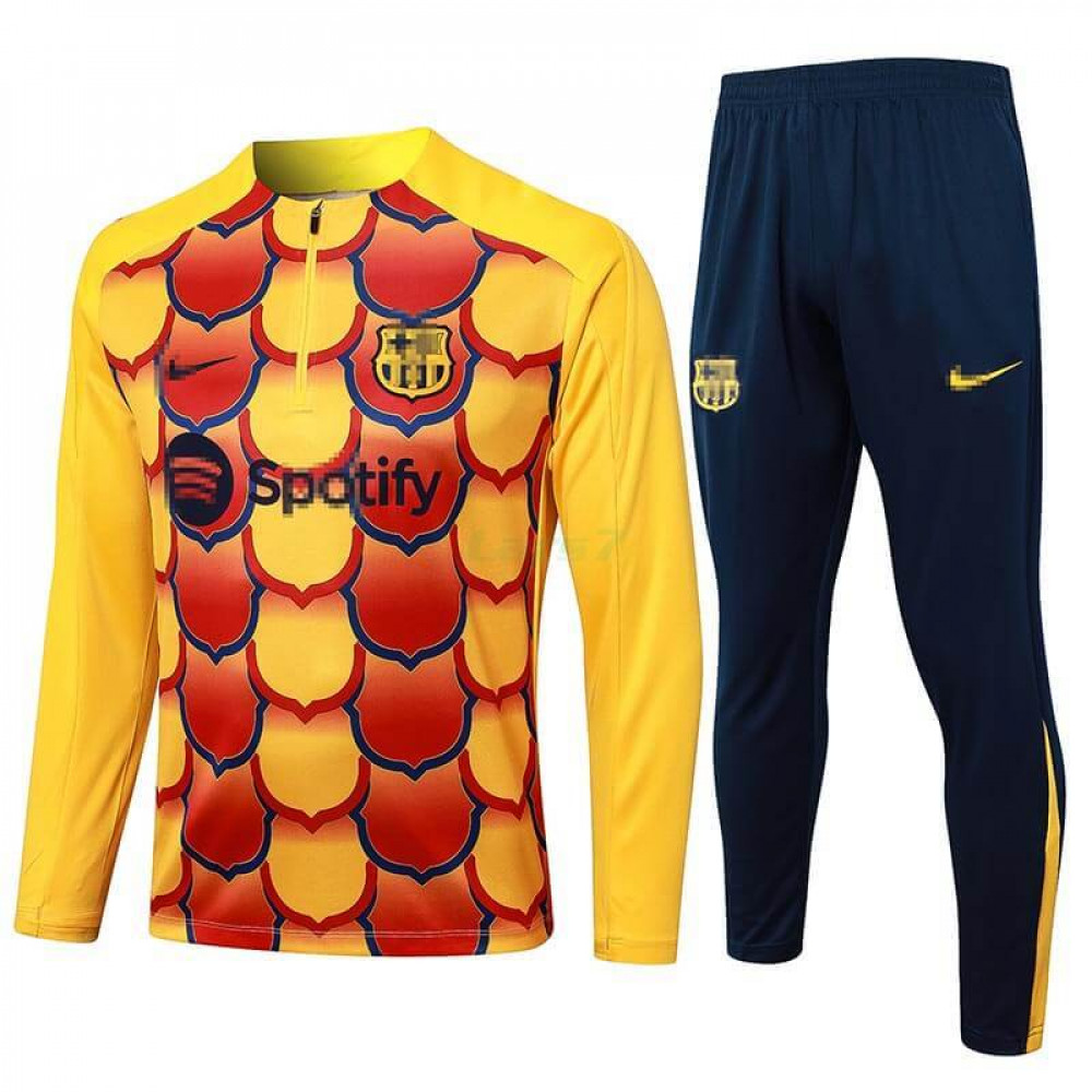 Sudadera de Entrenamiento Barcelona 2024/2025 Kit Amarillo/Rojo