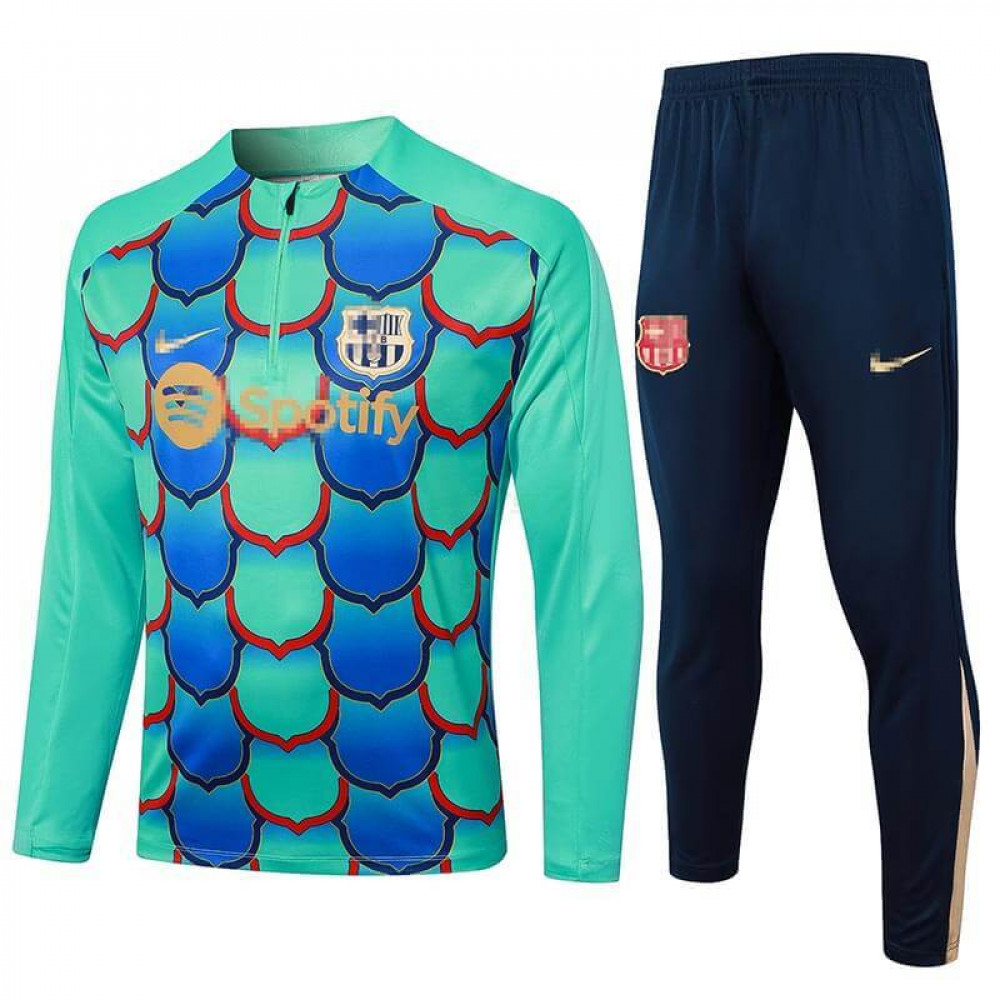 Sudadera de Entrenamiento Barcelona 2024/2025 Kit Verde/Azul