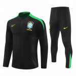 Sudadera de Entrenamiento Brasil 2024 Kit Negro/Verde