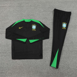 Sudadera de Entrenamiento Brasil 2024 Negro/Verde