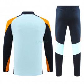 Sudadera de Entrenamiento Real Madrid 2024/2025 Azul Claro/Naranja