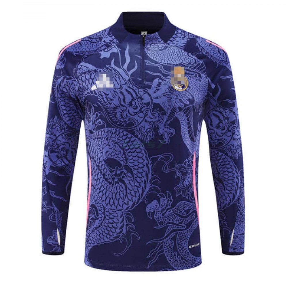 Sudadera de Entrenamiento Real Madrid 2024/2025 Azul/Rosa