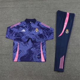 Sudadera de Entrenamiento Real Madrid 2024/2025 Azul/Rosa