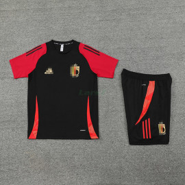 Camiseta de Entrenamiento Bélgica 2024 Kit Negro/Rojo