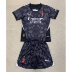 Camiseta De Portero AC Milan 2024/2025 Niño Kit Negro