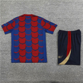 Camiseta Barcelona 2024/2025 Pre-Match Rojo/Azul Niño Kit