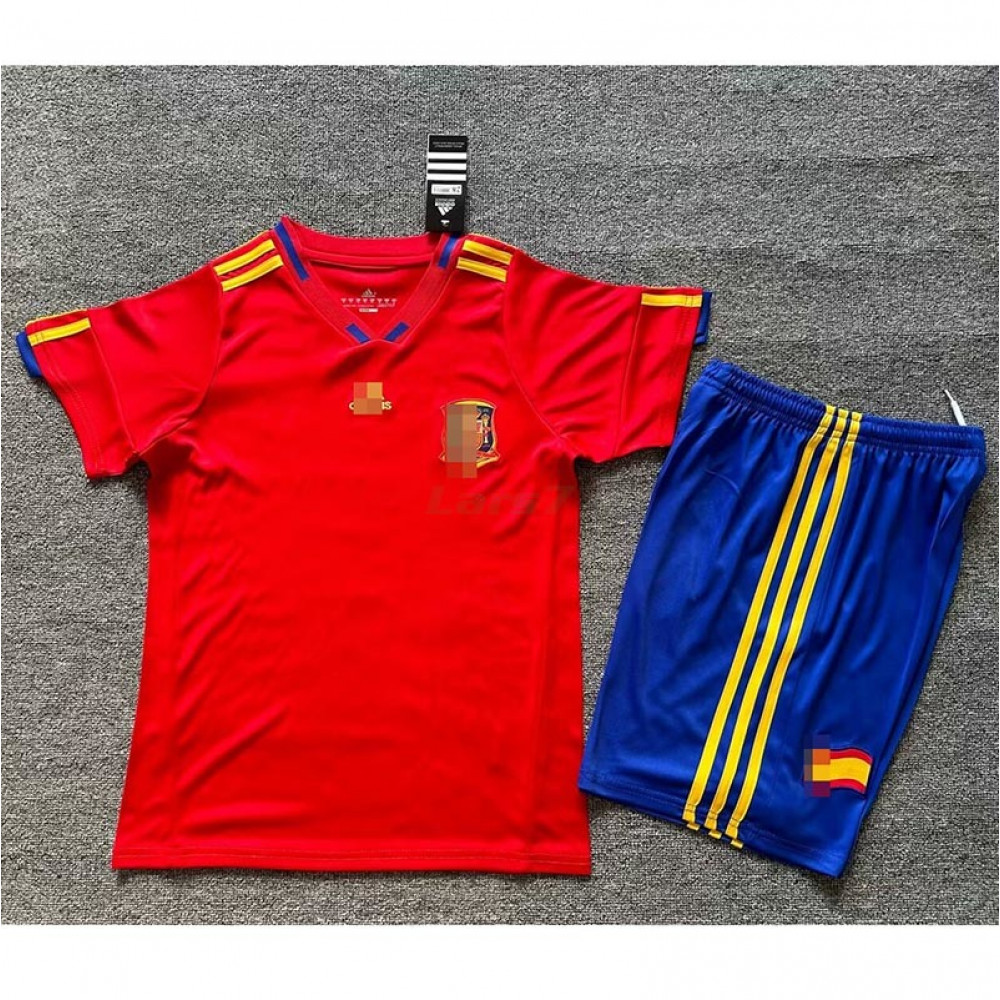 Camiseta España 1ª Equipación Retro 2010 Niño Kit