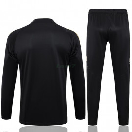 Sudadera De Entrenamiento Real Madrid 2024/2025 Niño Kit Negro/Amarillo