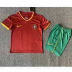 Camiseta Portugal 1ª Equipación Retro 2000 Niño Kit