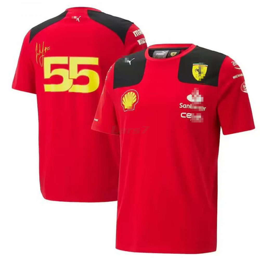 Camiseta Scuderia Ferrari F1 2023 Carlos Sainz #55 Rojo