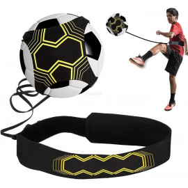 Entrenador de fútbol con cinturón ajustable para niños, adultos y principiantes - Amarillo