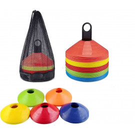 Juego de Conos de Disco Multicolor para Entrenamiento con Soporte y Bolsillos de Malla