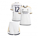 Camiseta Camavinga 12 Real Madrid 1ª Equipación 2023/2024 Niño Kit