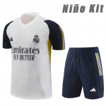 Camiseta de Entrenamiento Real Madrid 2023/2024 Niño Kit Blanco/Azul Marino