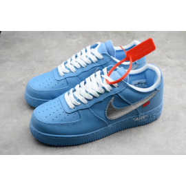 Off-White x Air Force 1 MCA Azul Universario con Zip-Tie