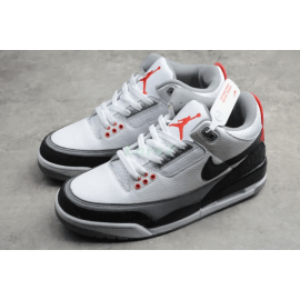 Air Jordan 3 Blanco/Grias